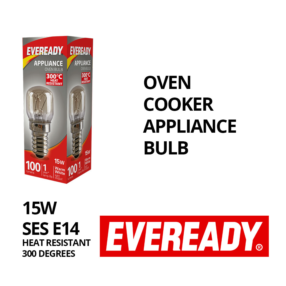 15W Appliance Light Bulbs 10 pack - Oven Cooker – 300°C E14 SES