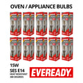15W Appliance Light Bulbs 10 pack - Oven Cooker – 300°C E14 SES