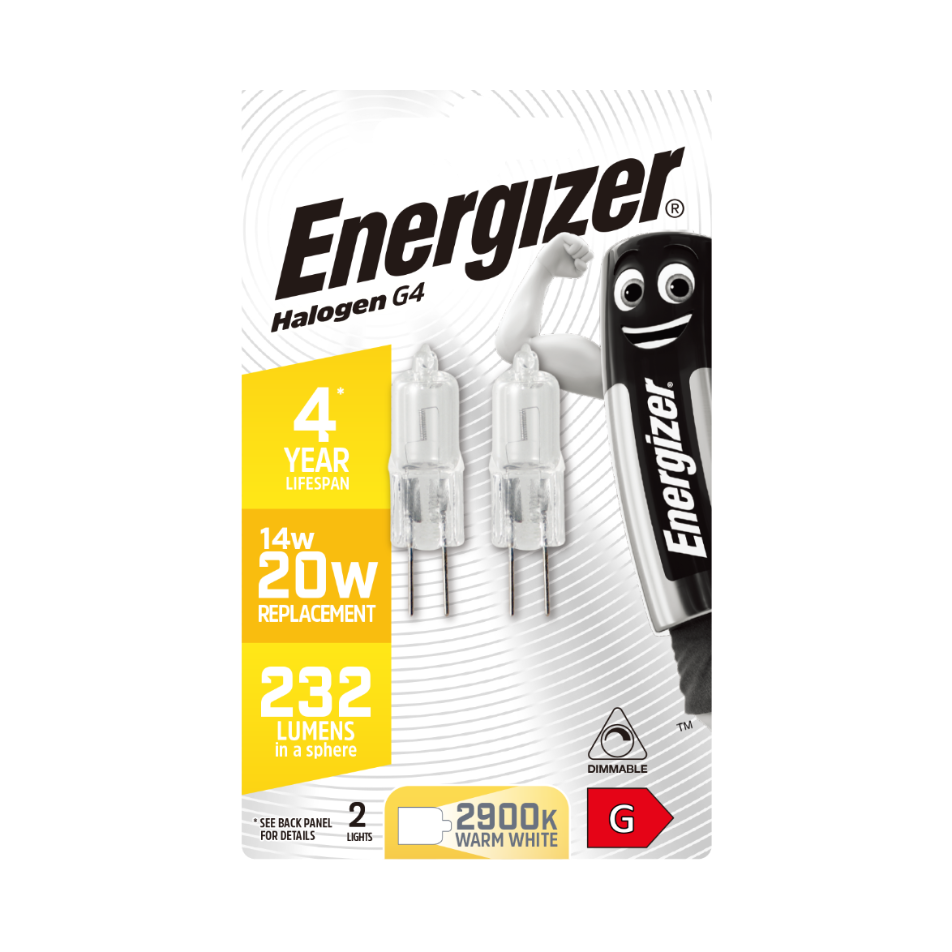 Halogen Bulb G4 20W Dimmable Blister (2 pack)